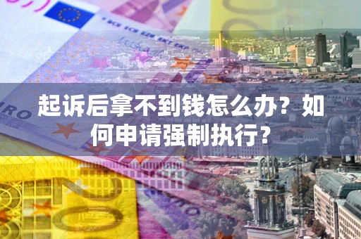 武汉起诉后拿不到钱怎么办？如何申请强制执行？