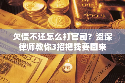 武汉欠债不还怎么打官司？资深律师教你3招把钱要回来