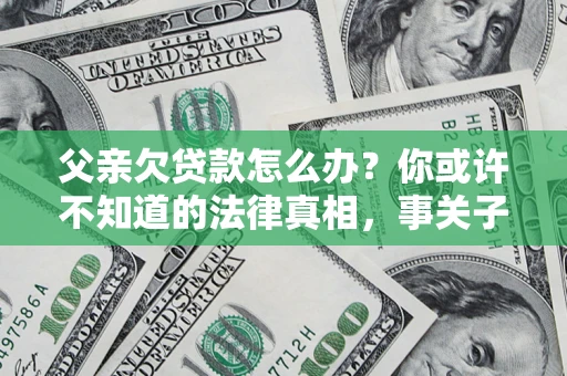 武汉父亲欠贷款怎么办？你或许不知道的法律真相，事关子女未来