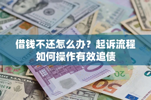 武汉借钱不还怎么办？起诉流程如何操作有效追债