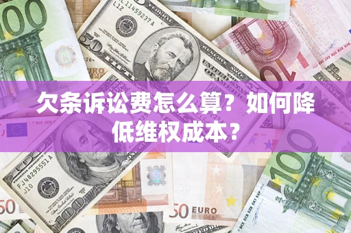 武汉欠条诉讼费怎么算？如何降低维权成本？