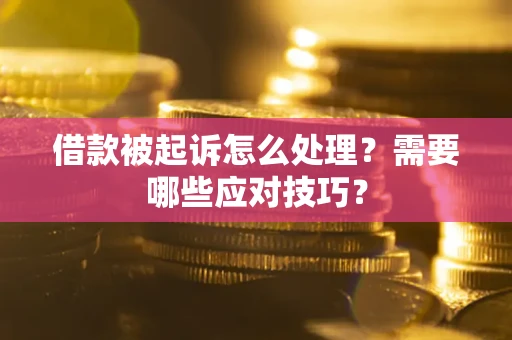 武汉借款被起诉怎么处理？需要哪些应对技巧？