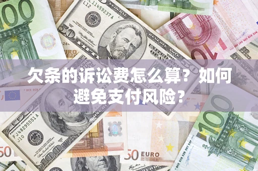 武汉欠条的诉讼费怎么算？如何避免支付风险？
